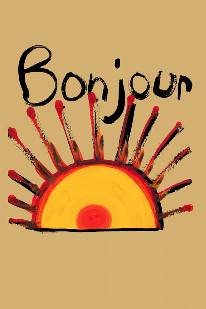 Bonjour Sunrise by cartissi — canvas wall art