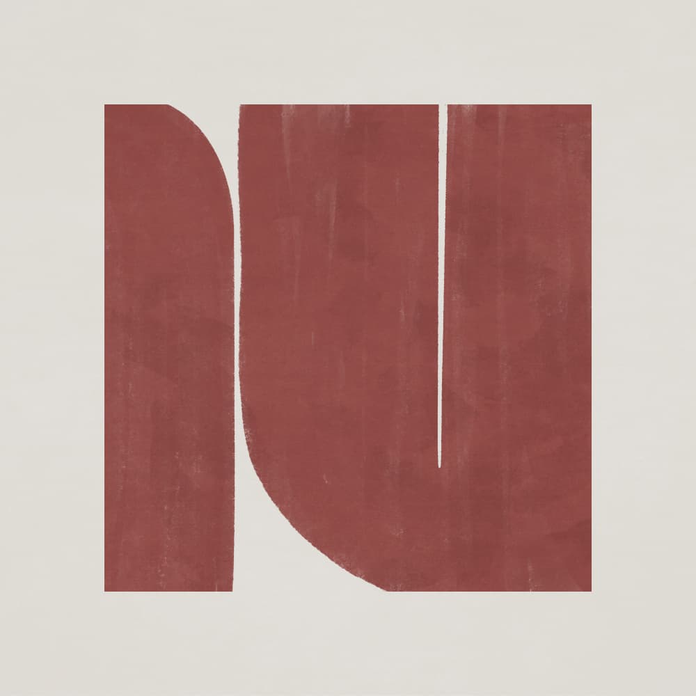 Crimson Curves by Emel Tunaboylu — canvas wall art