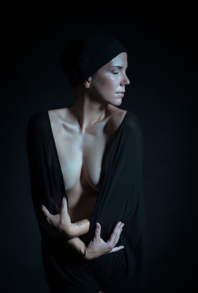Contemplative Woman by Denisa Justusová Šumcová — canvas wall art