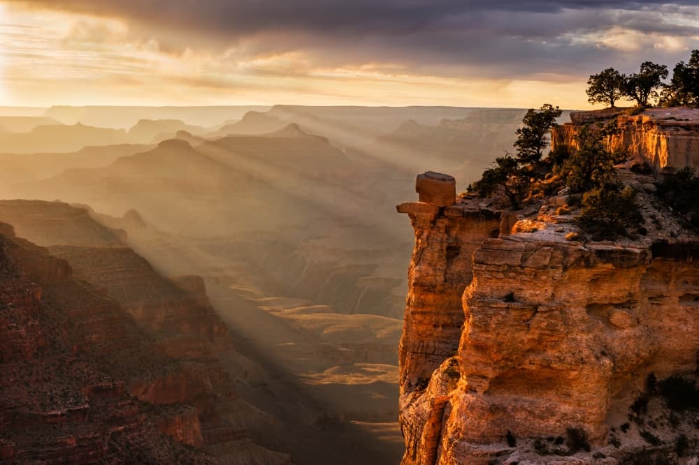Sunbeams Over Grand Canyon by 李从军 / Austin Li — canvas wall art