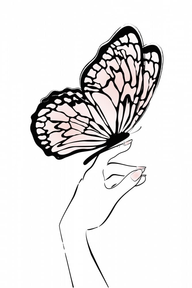 Butterfly Gentle Touch by Martina — canvas wall art