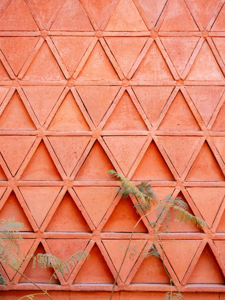 Coral details of Oaxacan Architecture in Mexico by Raisa Zwart — canvas wall art