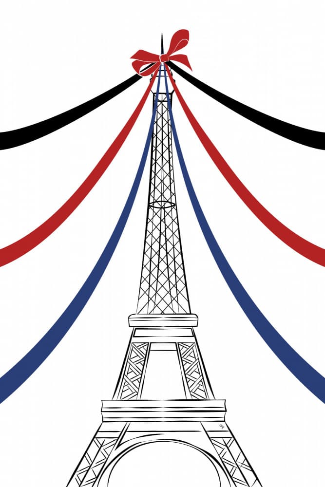 Eiffel Tower Celebration by Martina — canvas wall art