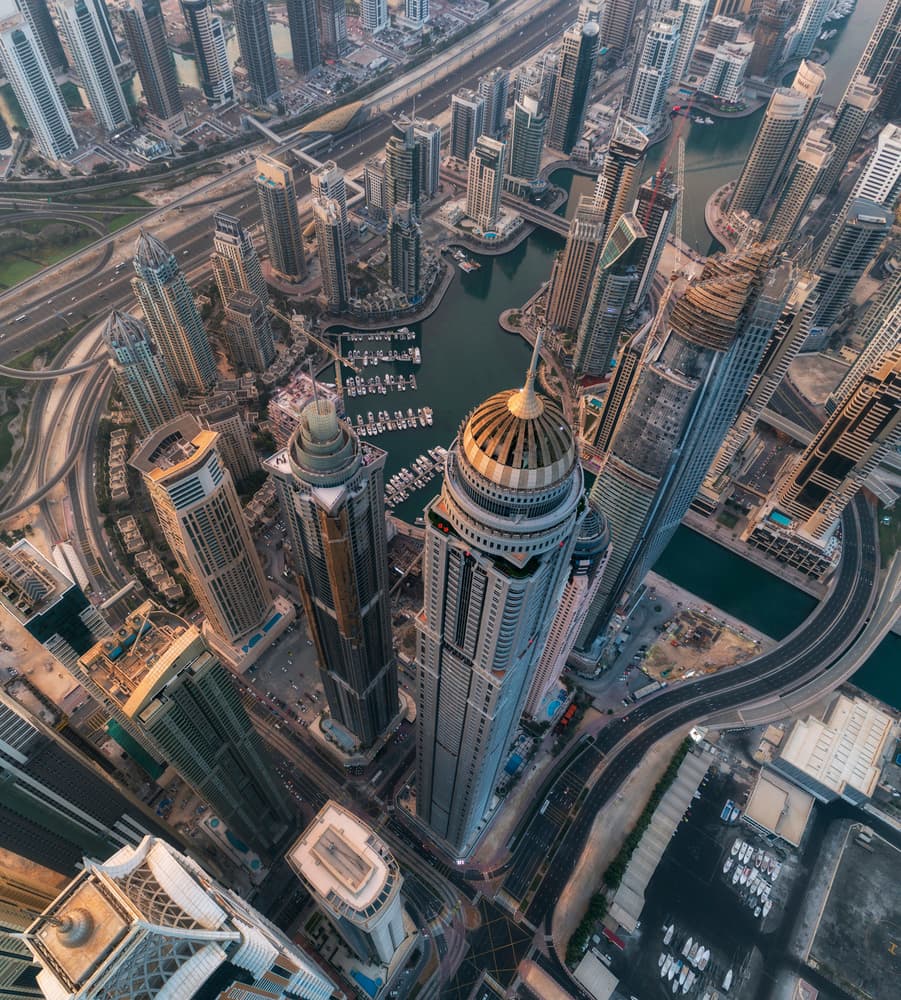 Dubai Marina Skyline by Stan Huang — canvas wall art