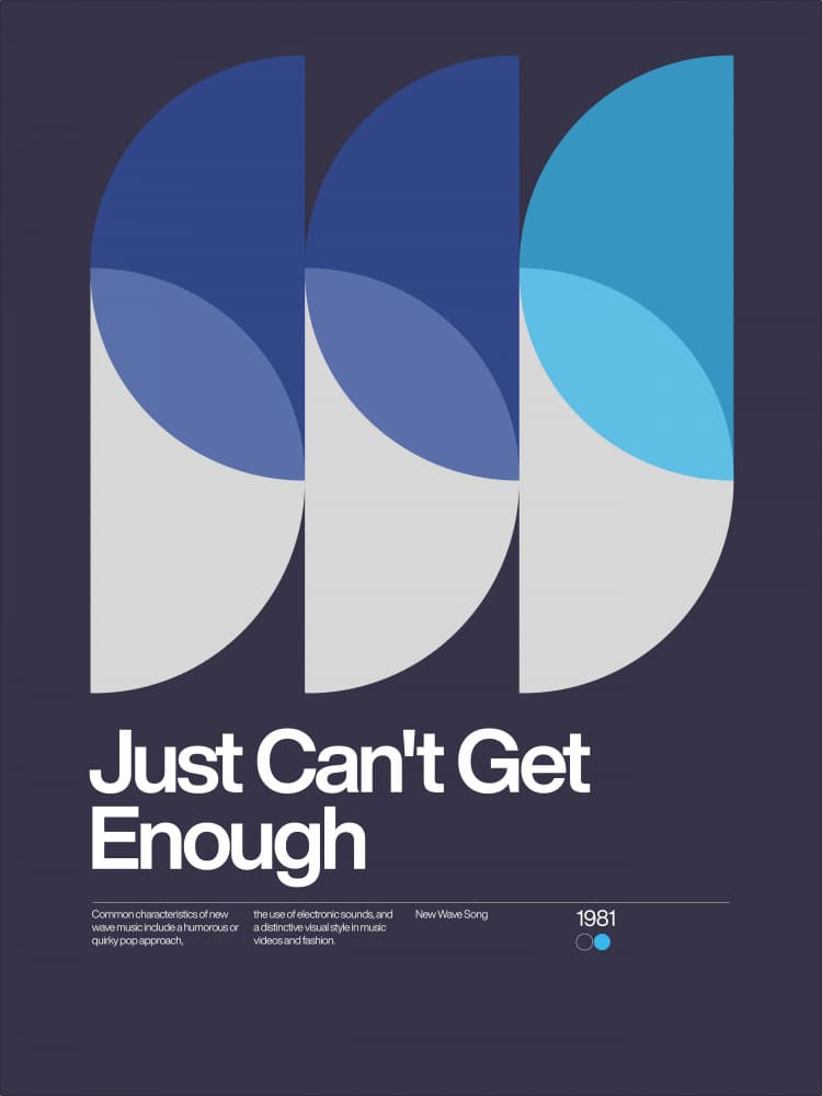 Eighties New Wave Graphic by David Vineïs — canvas wall art