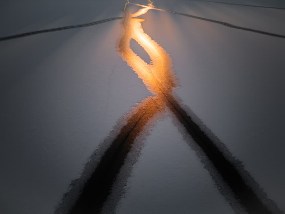 Golden Path In Snow by Leszek Paradowski — canvas wall art