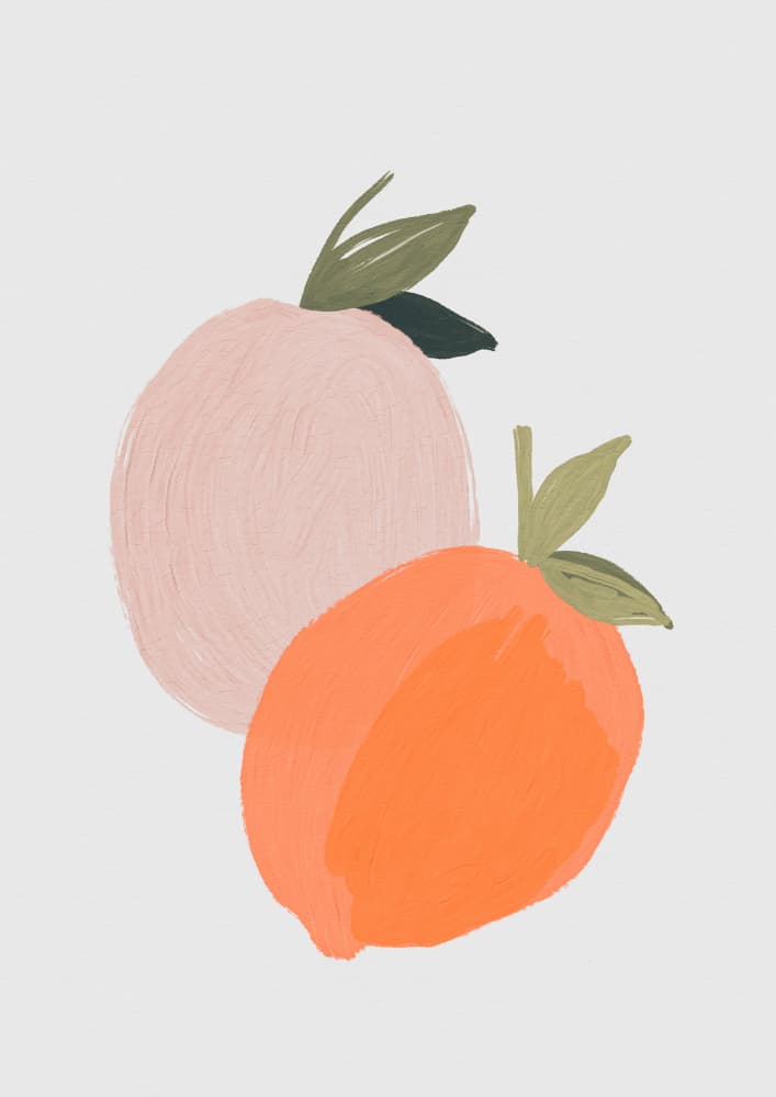 Pink Peach Orange by Josie George — canvas wall art