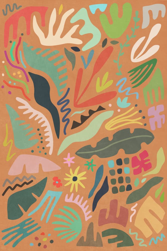 Colorful Cutout Nature by amini54 — canvas wall art
