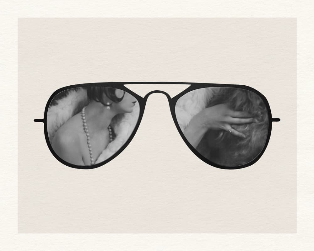 Glamorous Aviator Reflections by Wild Violets — canvas wall art