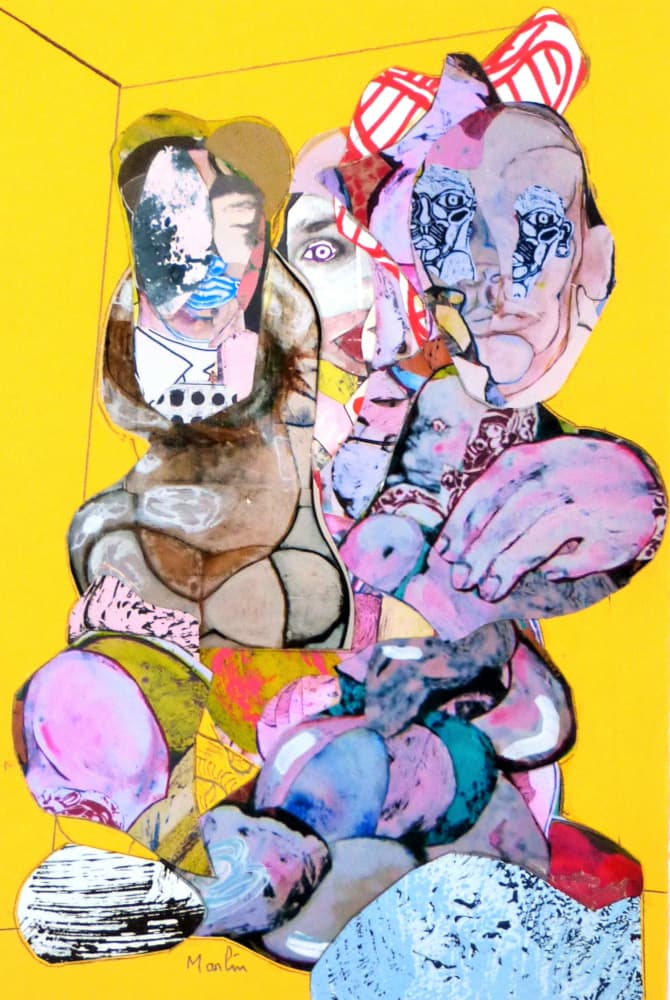 Vibrant Abstract Figures by Pascal Marlin — canvas wall art
