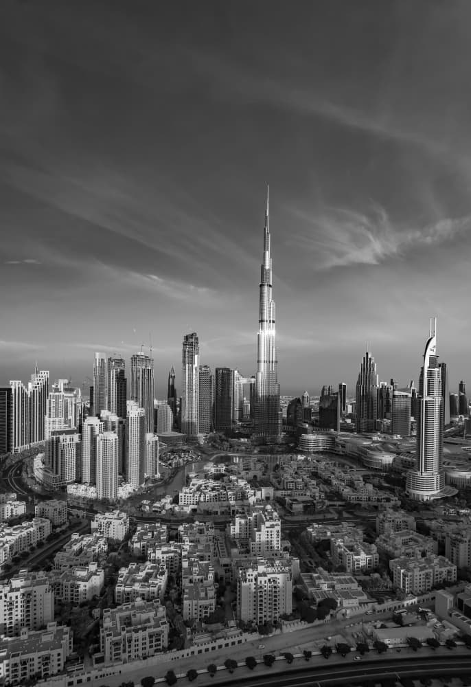 Burj Khalifa Cityscape by Mrinal Nath — canvas wall art