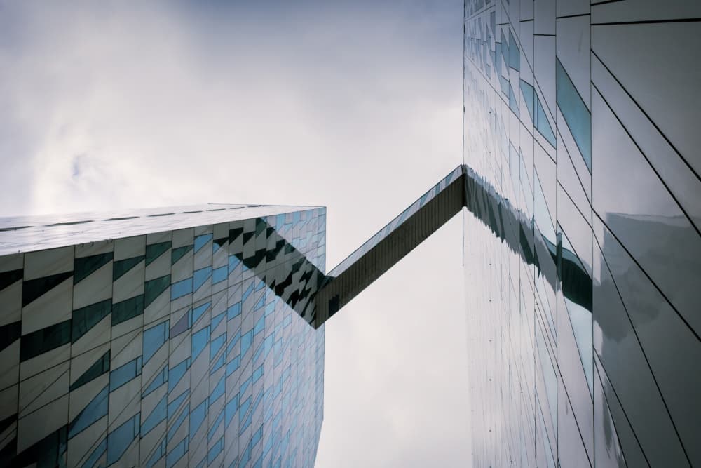 Geometric Sky Bridge by Vito Muolo — canvas wall art