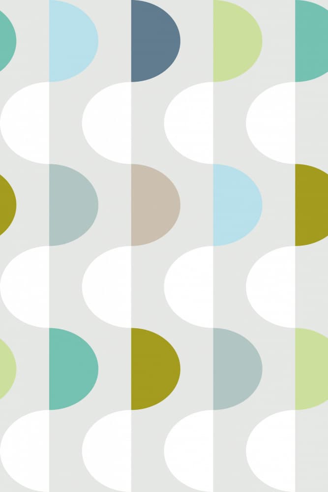 Modern Pastel Curves by Annick — canvas wall art