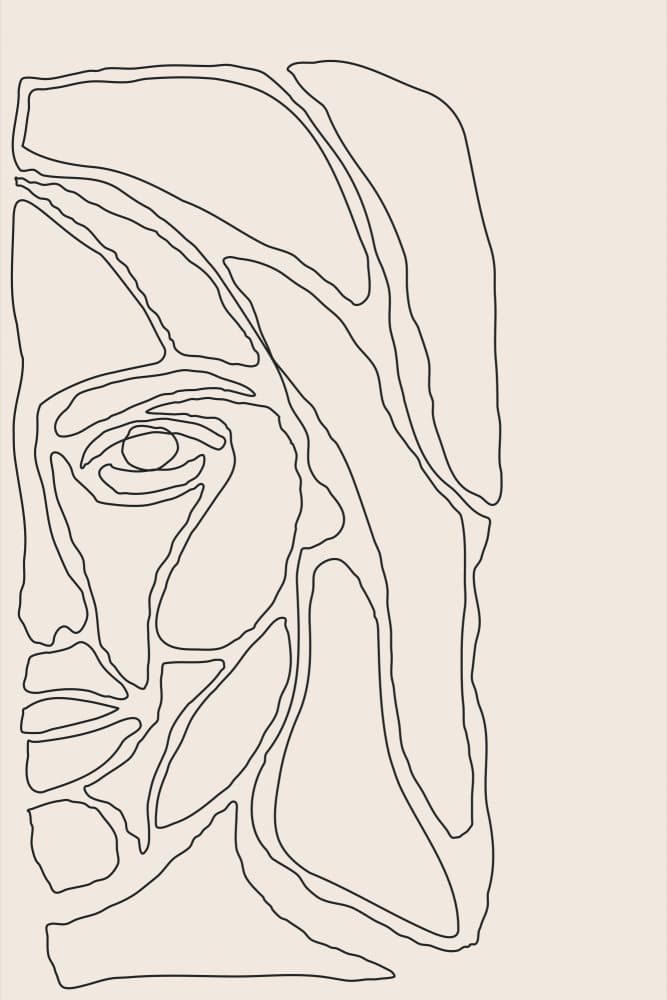 Serene Line Portrait by jay stanley — canvas wall art