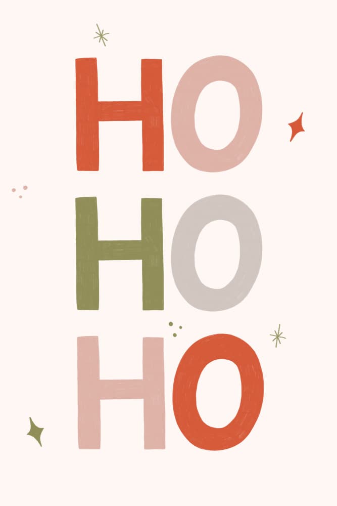 Festive Ho Ho Ho by Menina Lisboa — canvas wall art