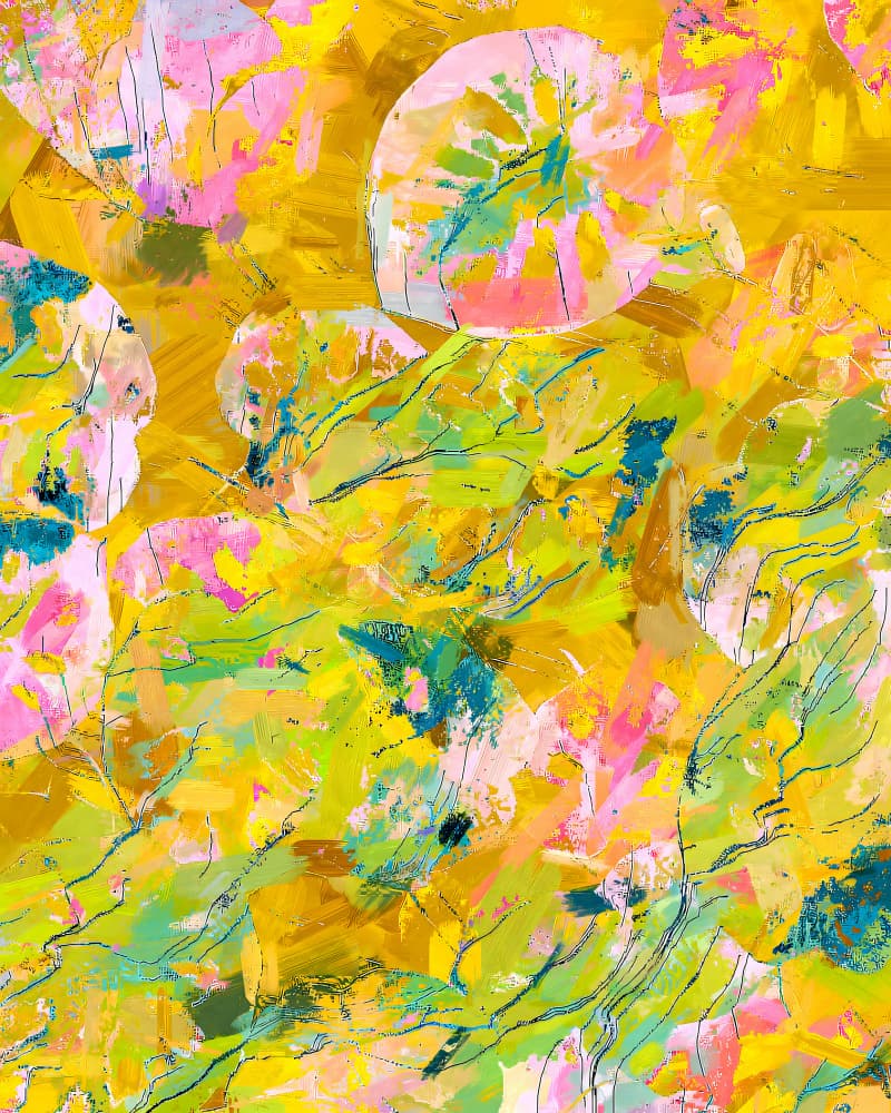 Vibrant Organic Abstract by Uma Gokhale — canvas wall art