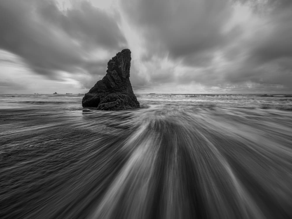 Dramatic Sea Stack Flow by Wenjin Yu — canvas wall art