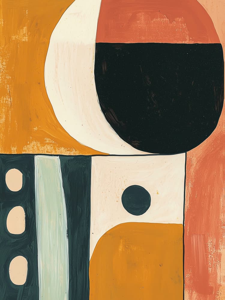 Earthy Modern Shapes by Nadjaa — canvas wall art