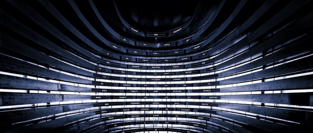 Blue Architectural Curves by Martin Fleckenstein — canvas wall art