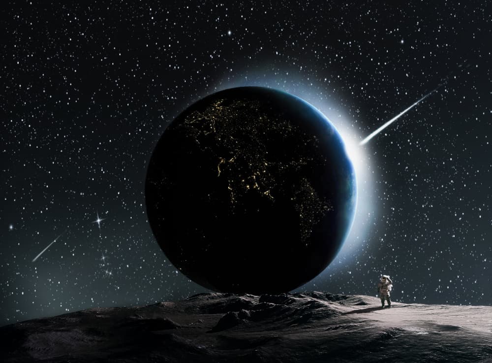 Lunar Earth Eclipse by cvv — canvas wall art