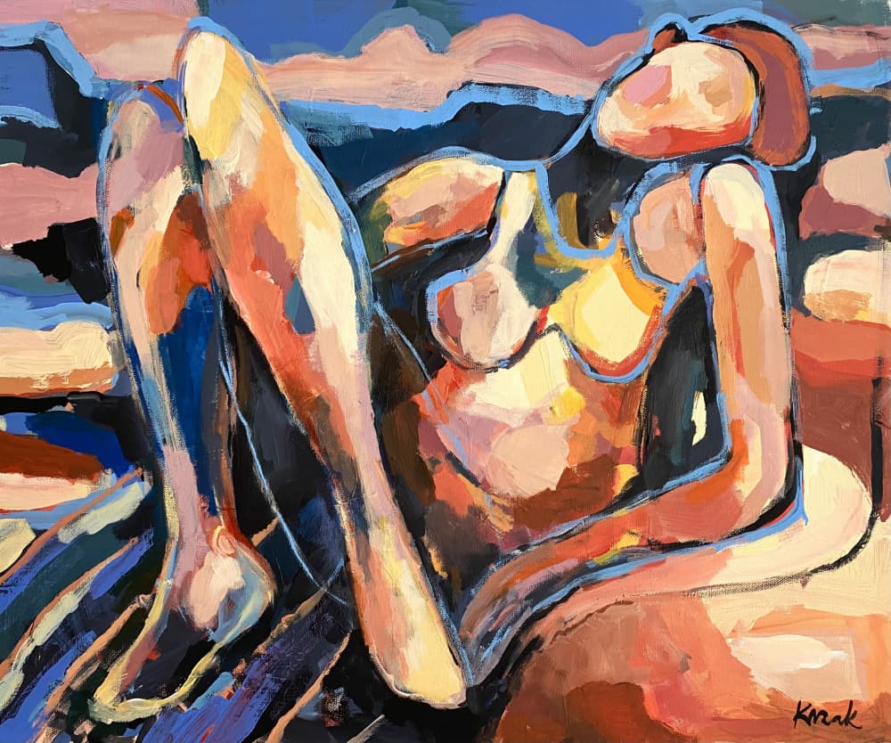 Abstract Female Nude by Magdalena Krzak — canvas wall art