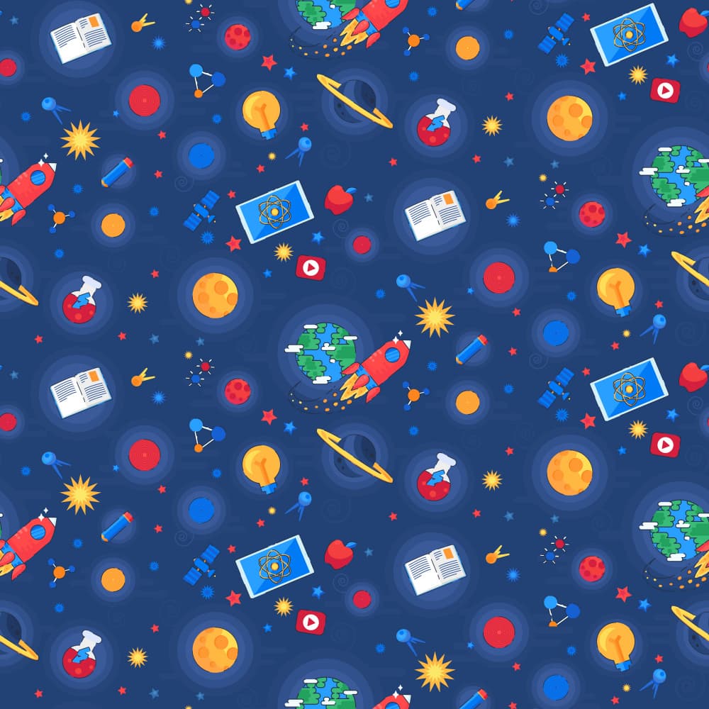 Cosmic Learning Adventure by Marika Barsrsind — canvas wall art