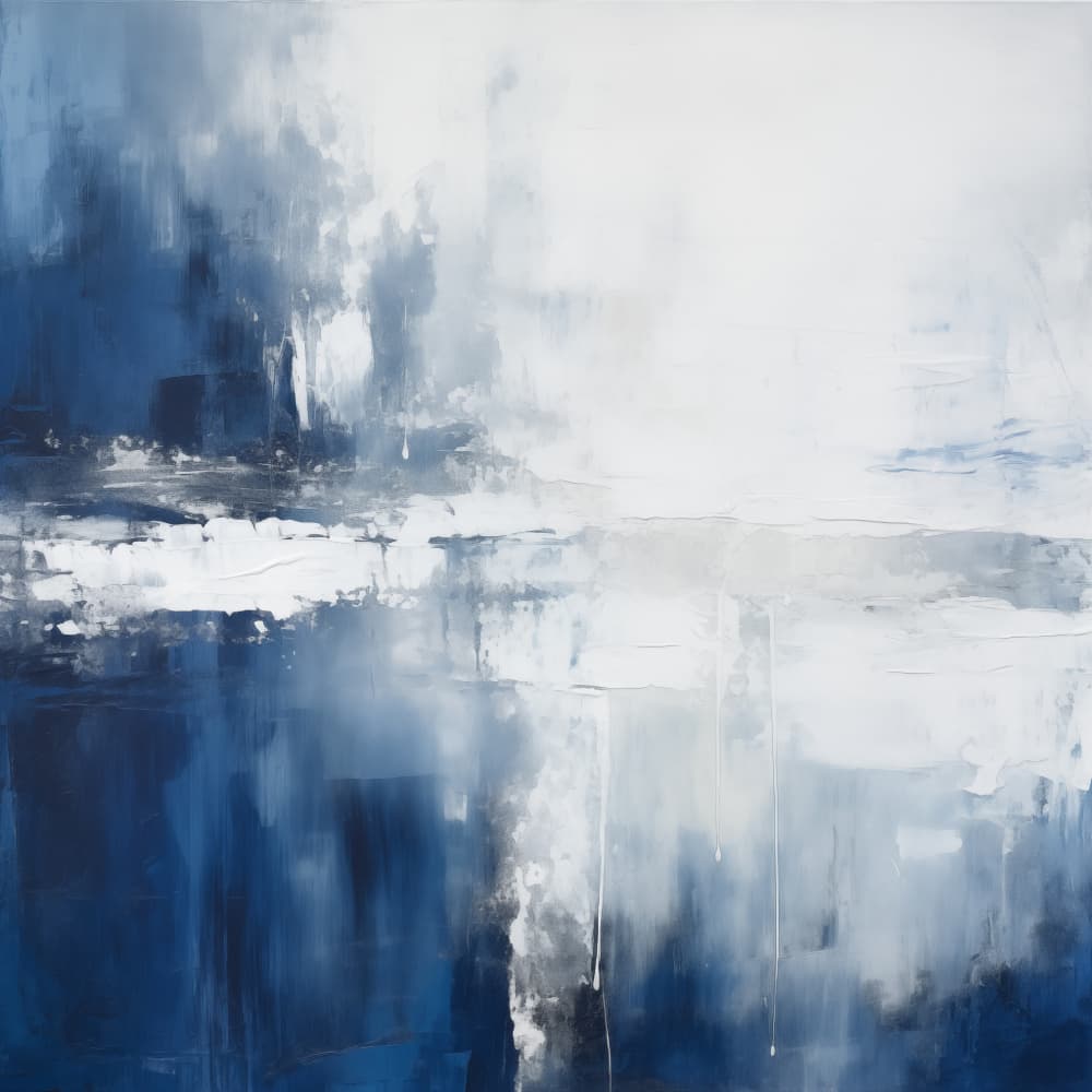 Abstract Blue Horizon by SHANDU — canvas wall art