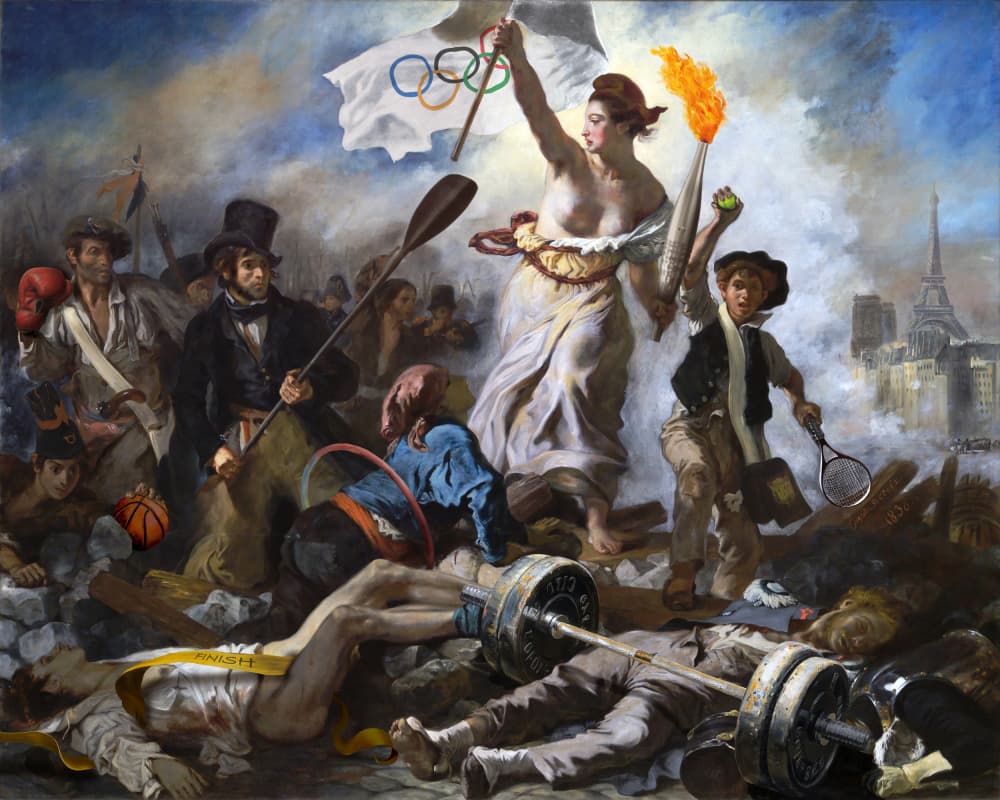 Liberty Leading Sports Uprising by Artem Pozdniakov — canvas wall art
