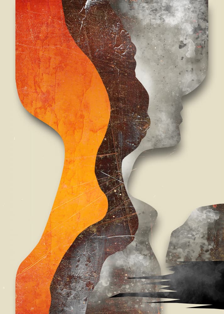 Abstract Layered Profiles by Rafal Kulik — canvas wall art