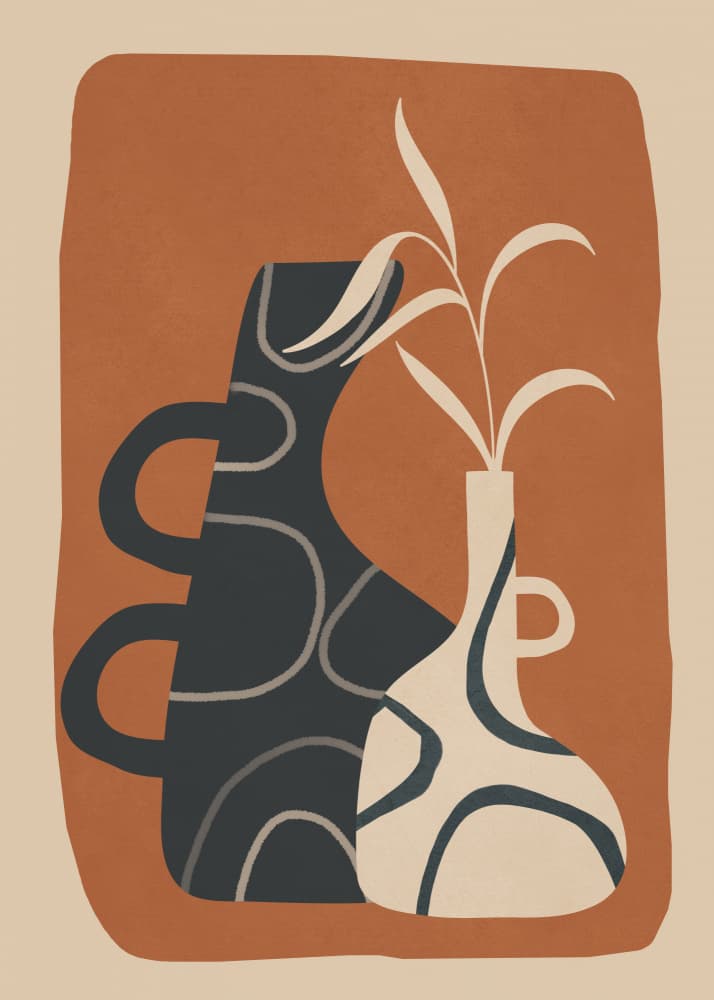 Modern Organic Vases by Flow Line — canvas wall art