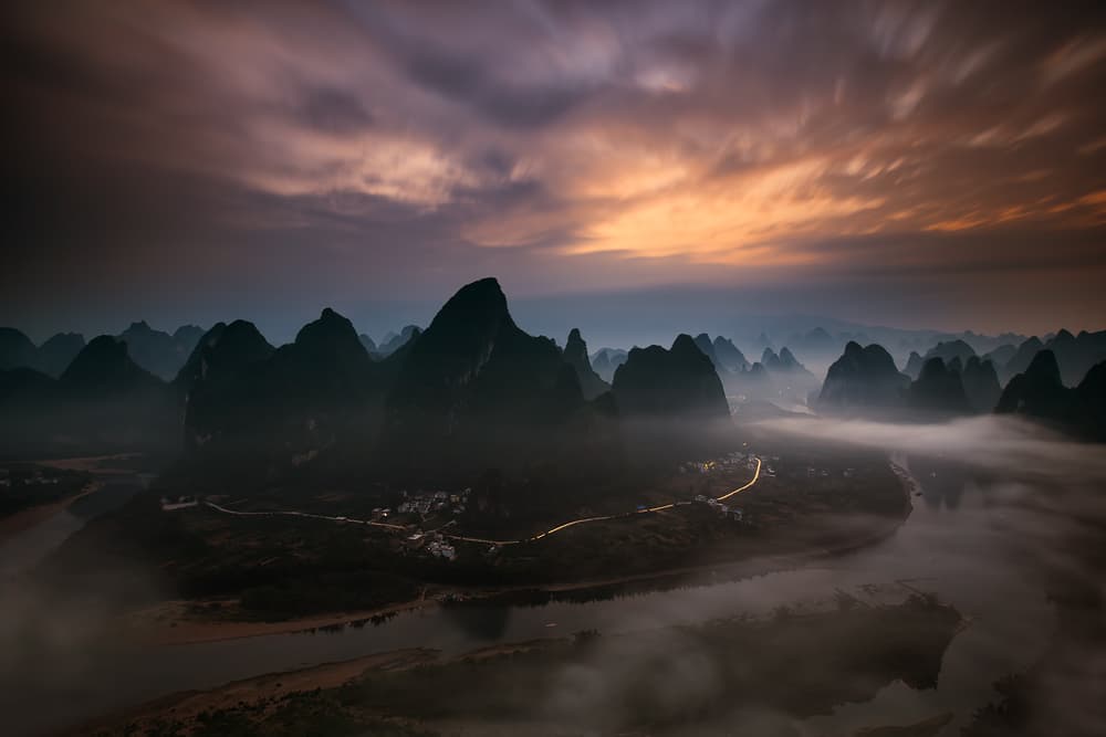 Misty Mountain Sunrise by Gunarto Song — canvas wall art