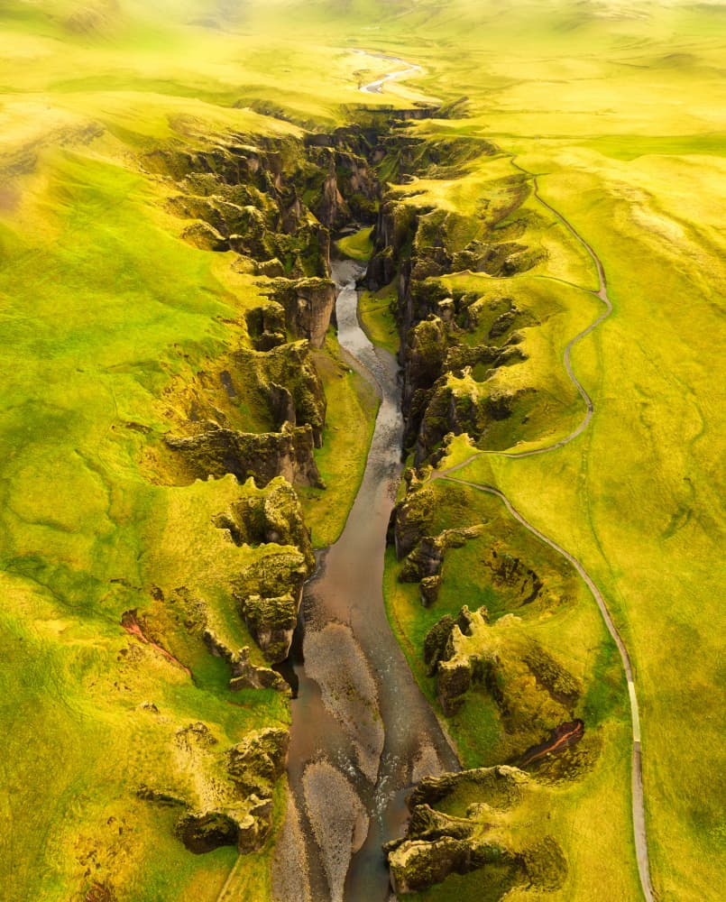 Vibrant Canyon River by MIN LI — canvas wall art
