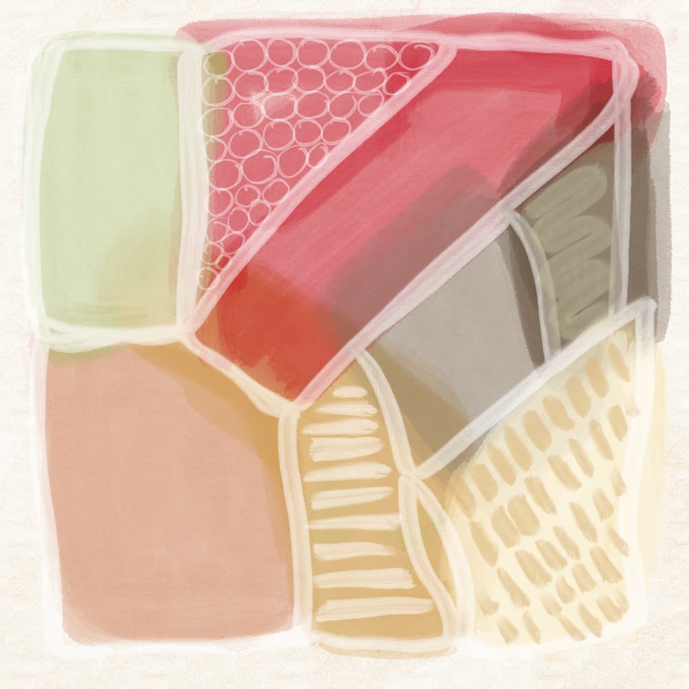 Abstract Pastel Geometry by Sharyn Bursic — canvas wall art