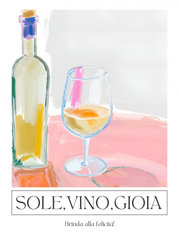 Sun Wine Joy by Ohkimiko — canvas wall art