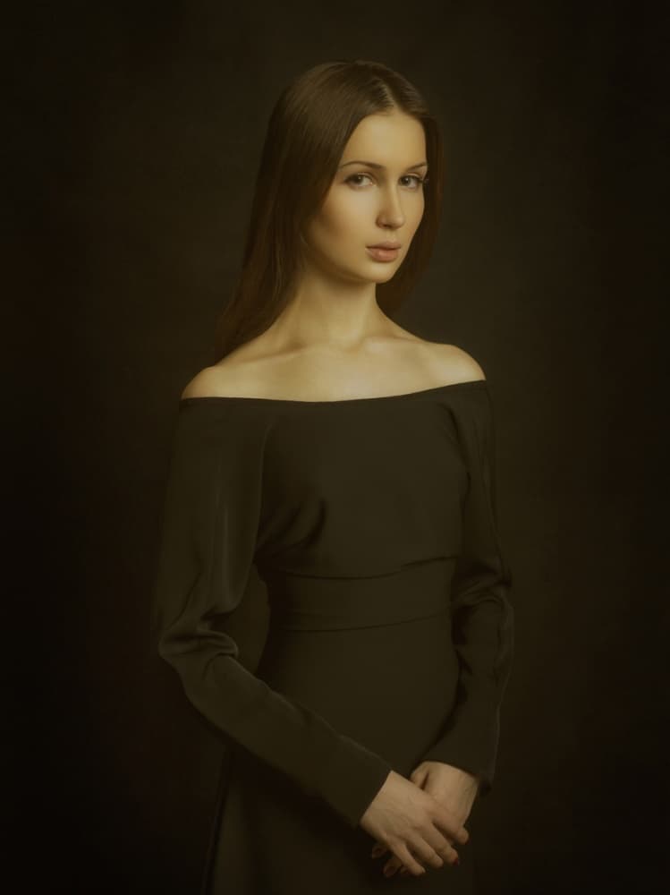 Pensive Elegant Woman by Yuri Shevchenko — canvas wall art