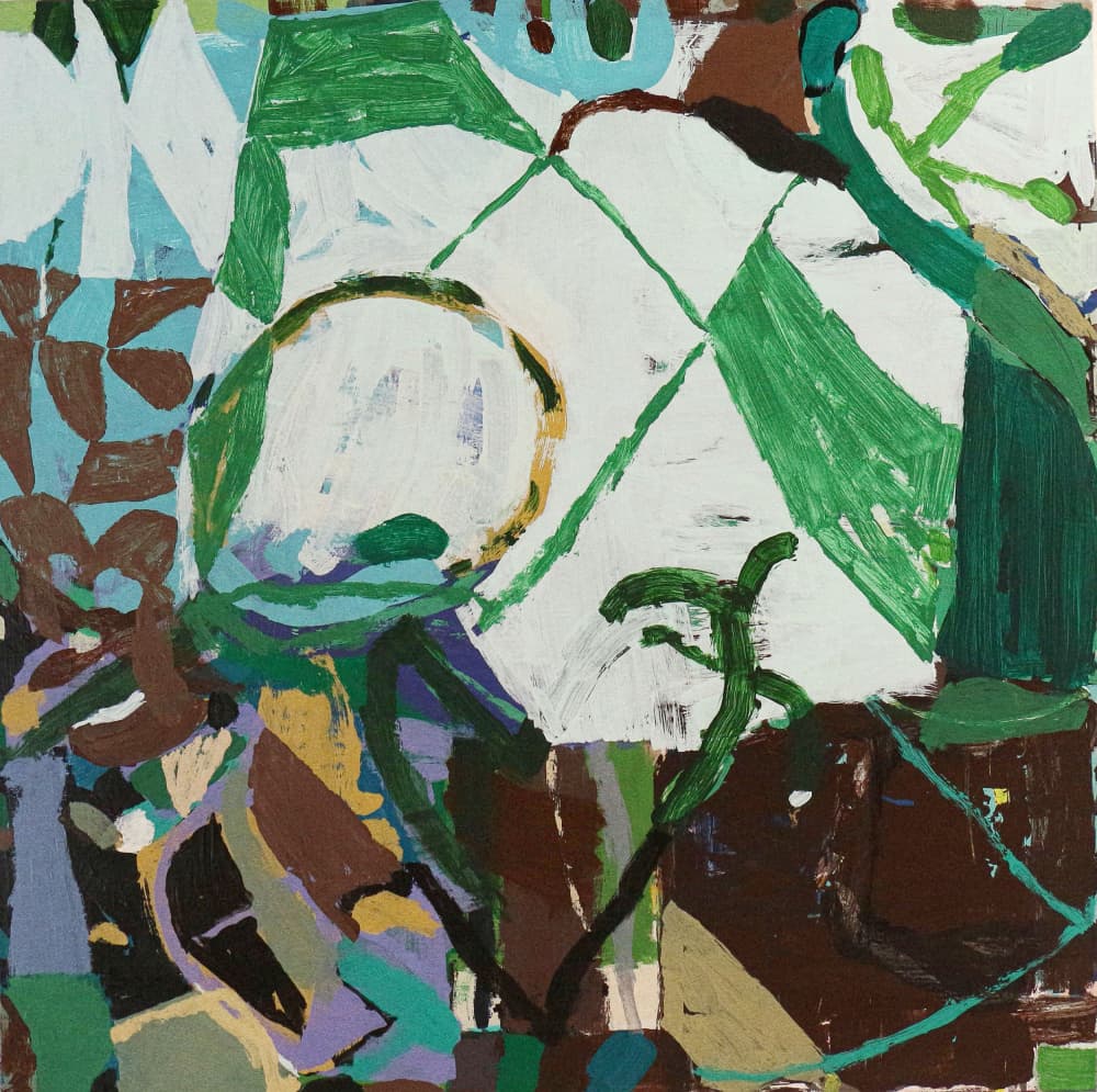 Abstract Geometric Green by Vered Gersztenkorn — canvas wall art