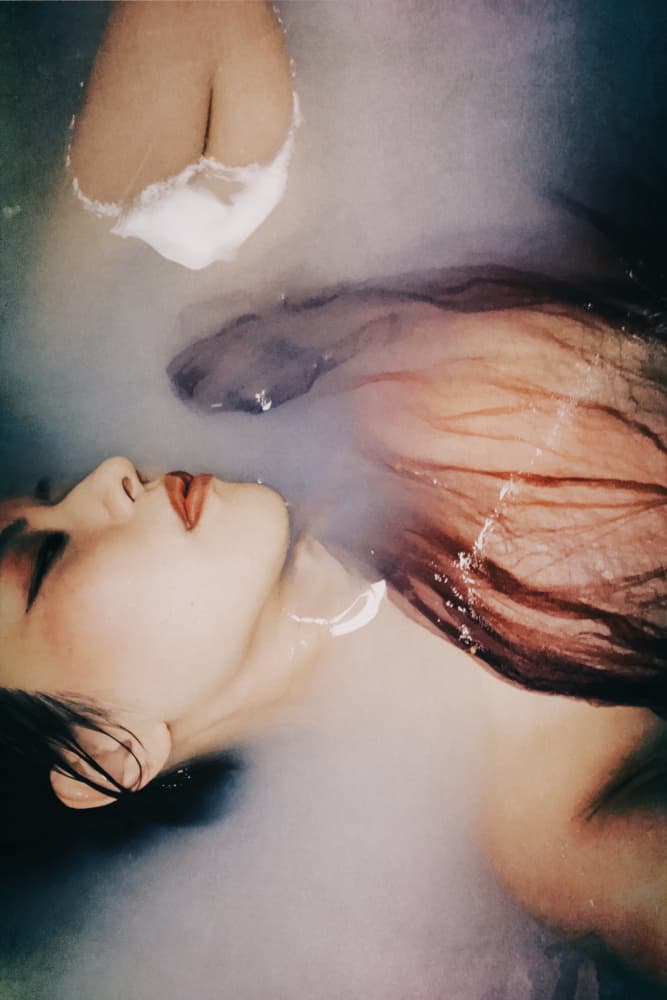 Serene Milky Bath by Midoriselfphoto — canvas wall art