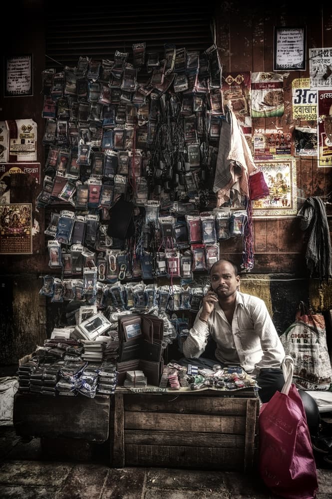 Indian Street Seller by Pavol Stranak — canvas wall art
