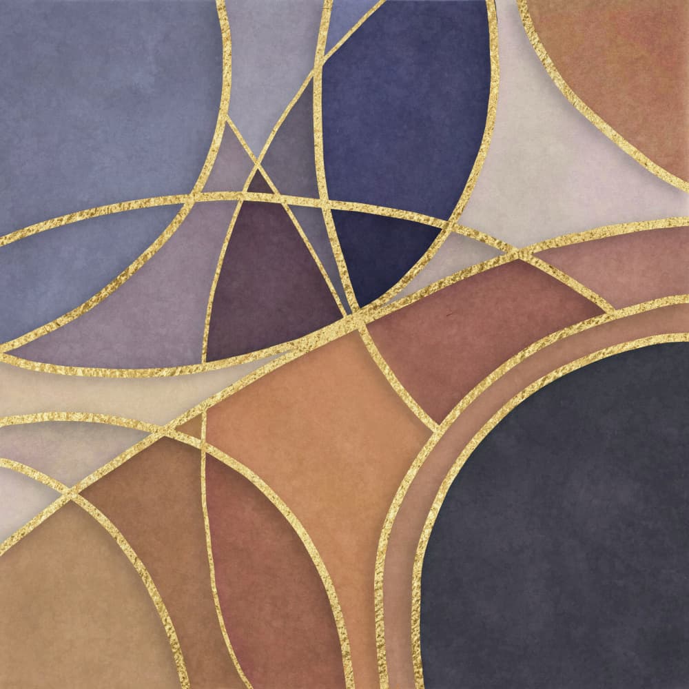 Abstract Golden Geometry by Andrea Haase — canvas wall art