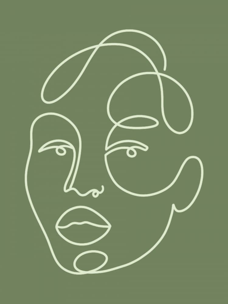 The Way We Art I - Green by Shatha Al Dafai — canvas wall art