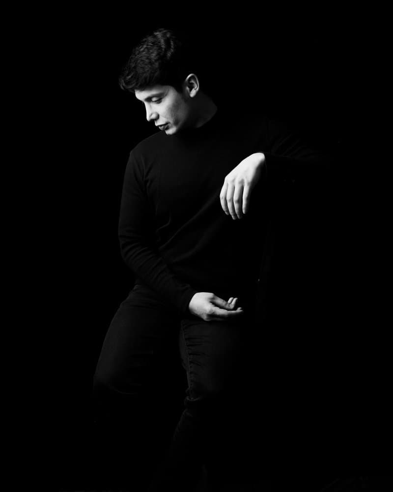 Elegant Man In Black by Mehdi Mokhtari — canvas wall art