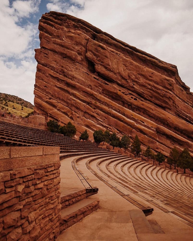 Majestic Red Rocks Amphitheater by Del Mundo Imagery — canvas wall art