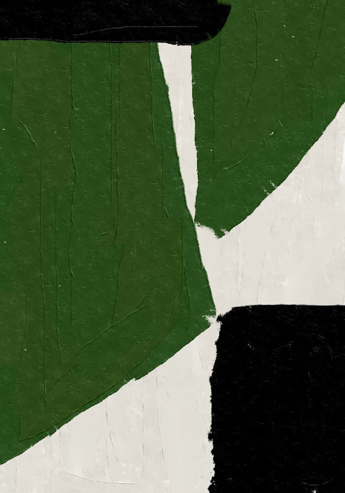Abstract Green Shapes by THE MIUUS STUDIO — canvas wall art