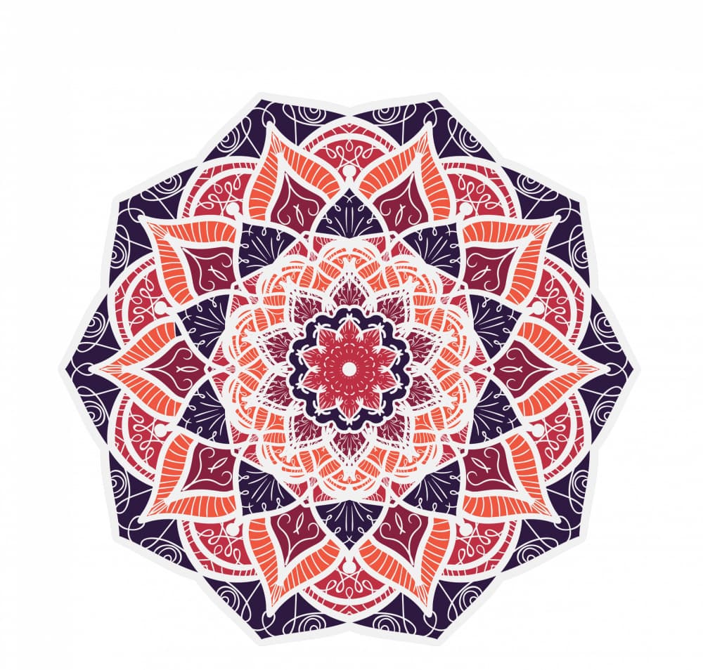 Vibrant Floral Mandala by Marika Barsrsind — canvas wall art