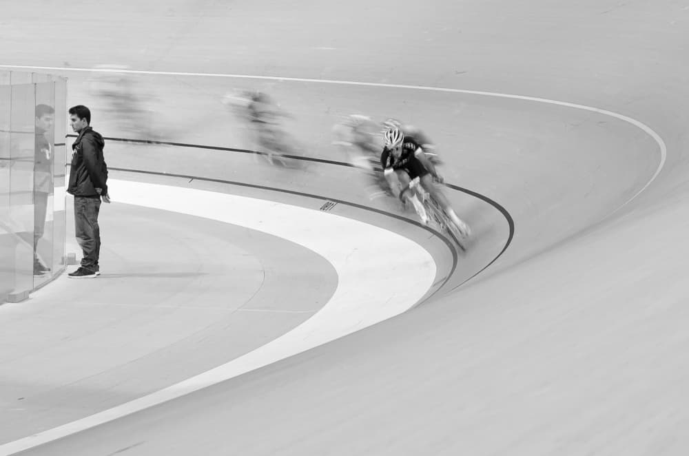 Velodrome Motion Blur by João Castro — canvas wall art
