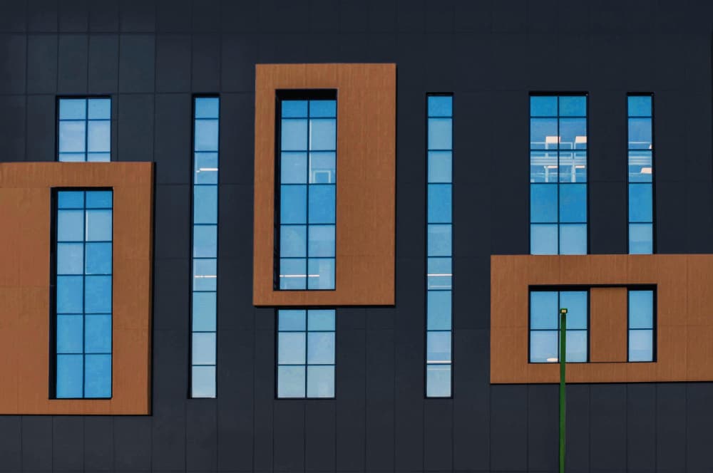Modern Geometric Facade by Arnon Orbach — canvas wall art