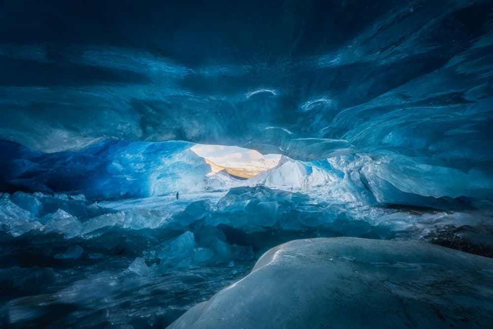 Blue Glacier Cavern by Yongnan Li (李永男) — canvas wall art