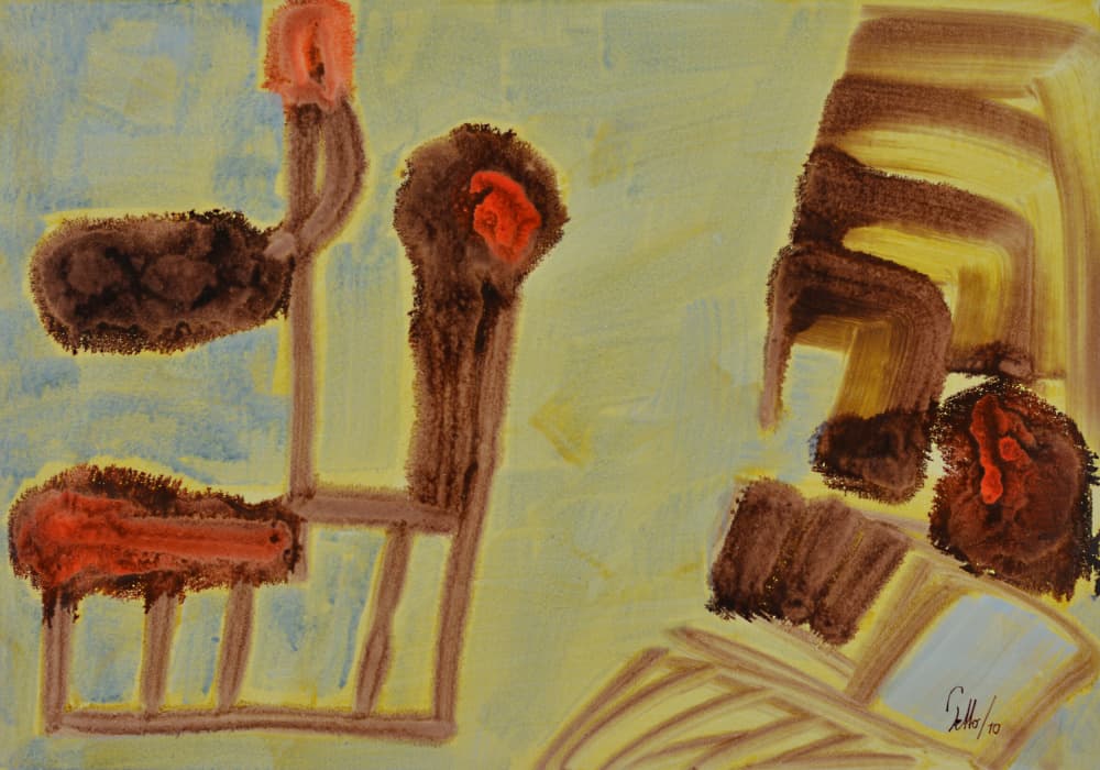Warm Abstract Forms by Mr PETTO — canvas wall art