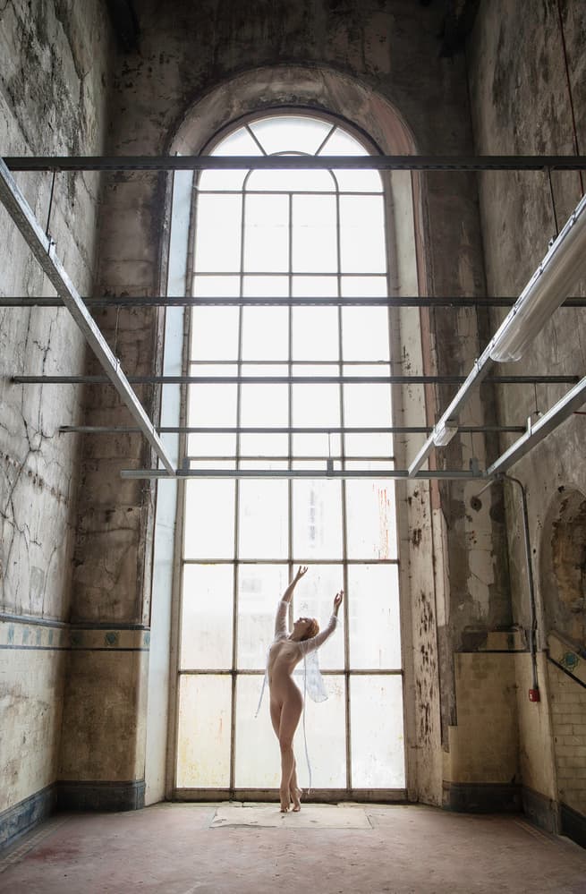 Nude Dancer Grand Window by Catchlight Studio — canvas wall art