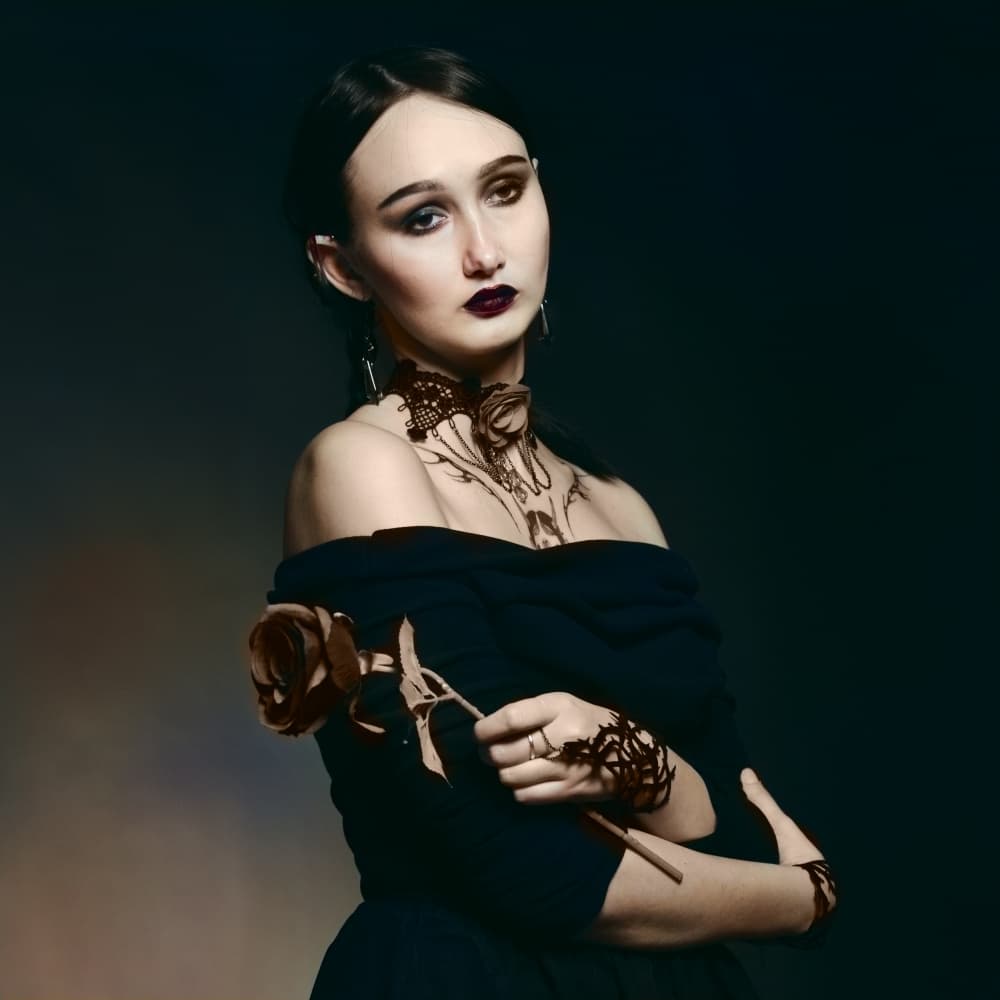 Gothic Rose Portrait by Rachel Pansky — canvas wall art